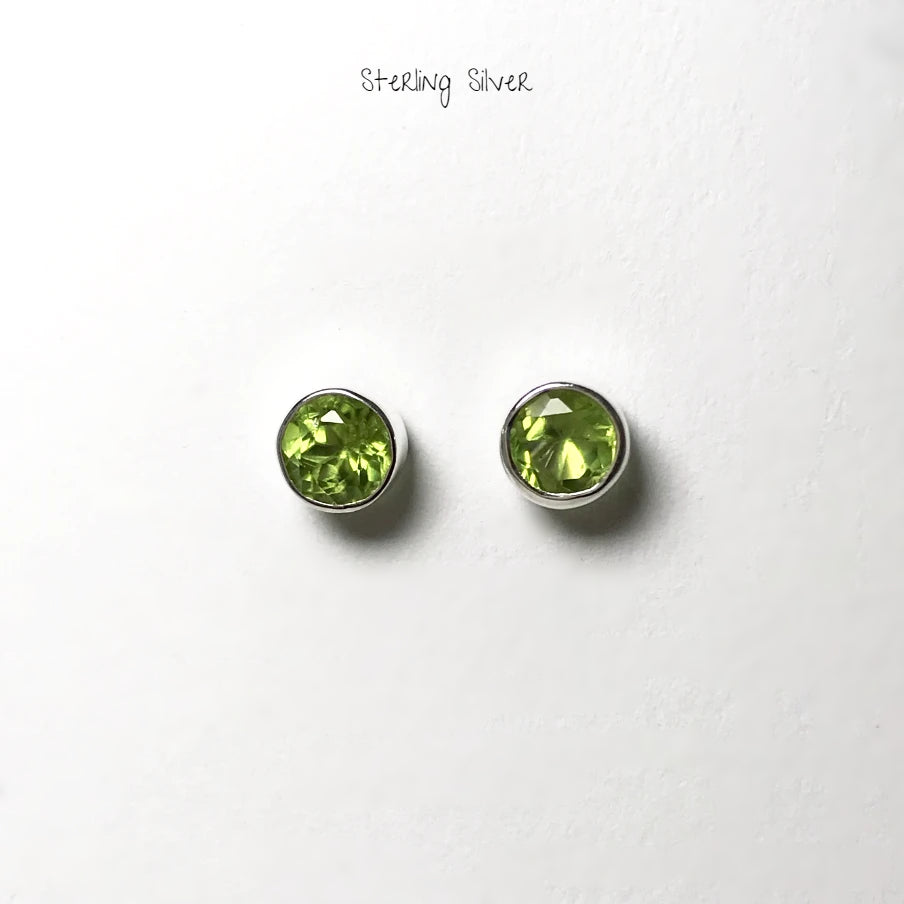 Peridot Stud Earrings