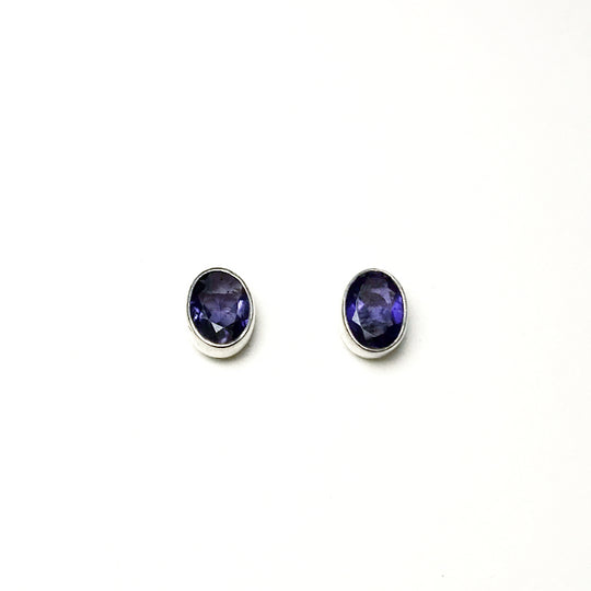 Iolite Stud Earrings