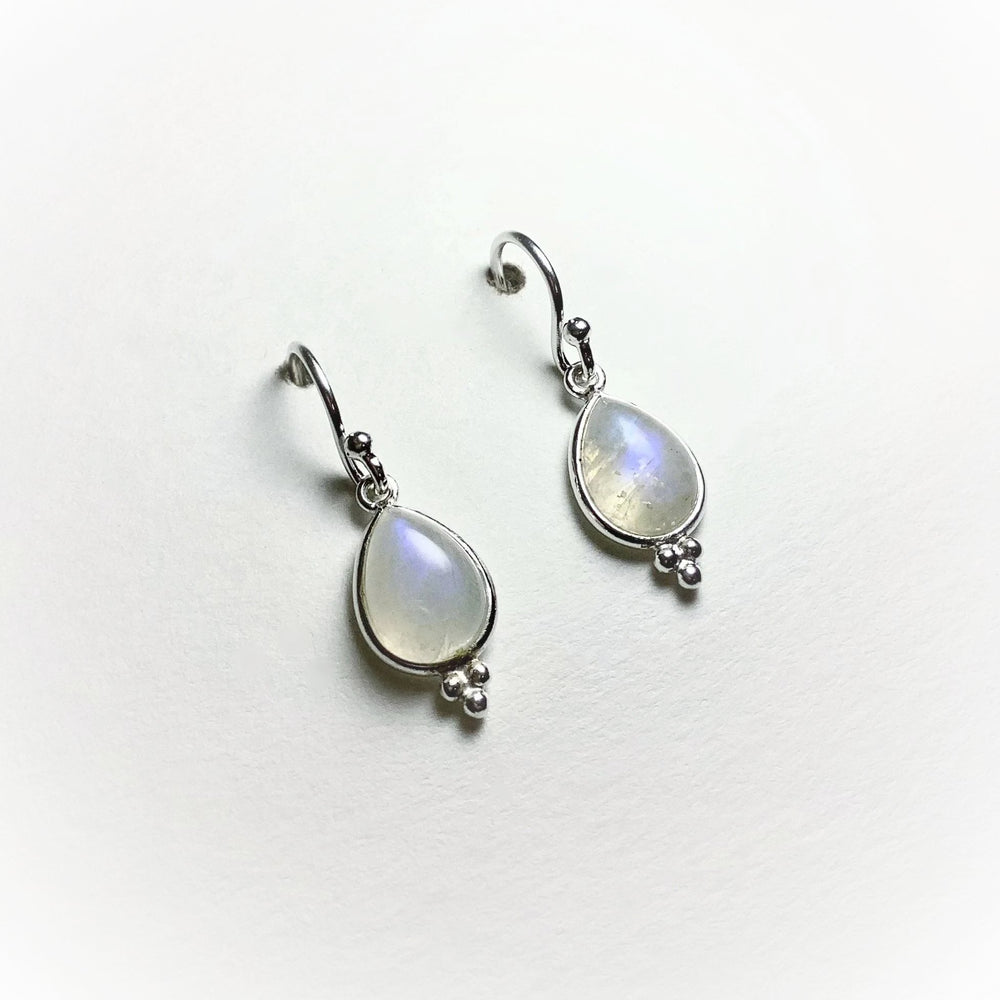 Rainbow Moonstone Dangle Earrings