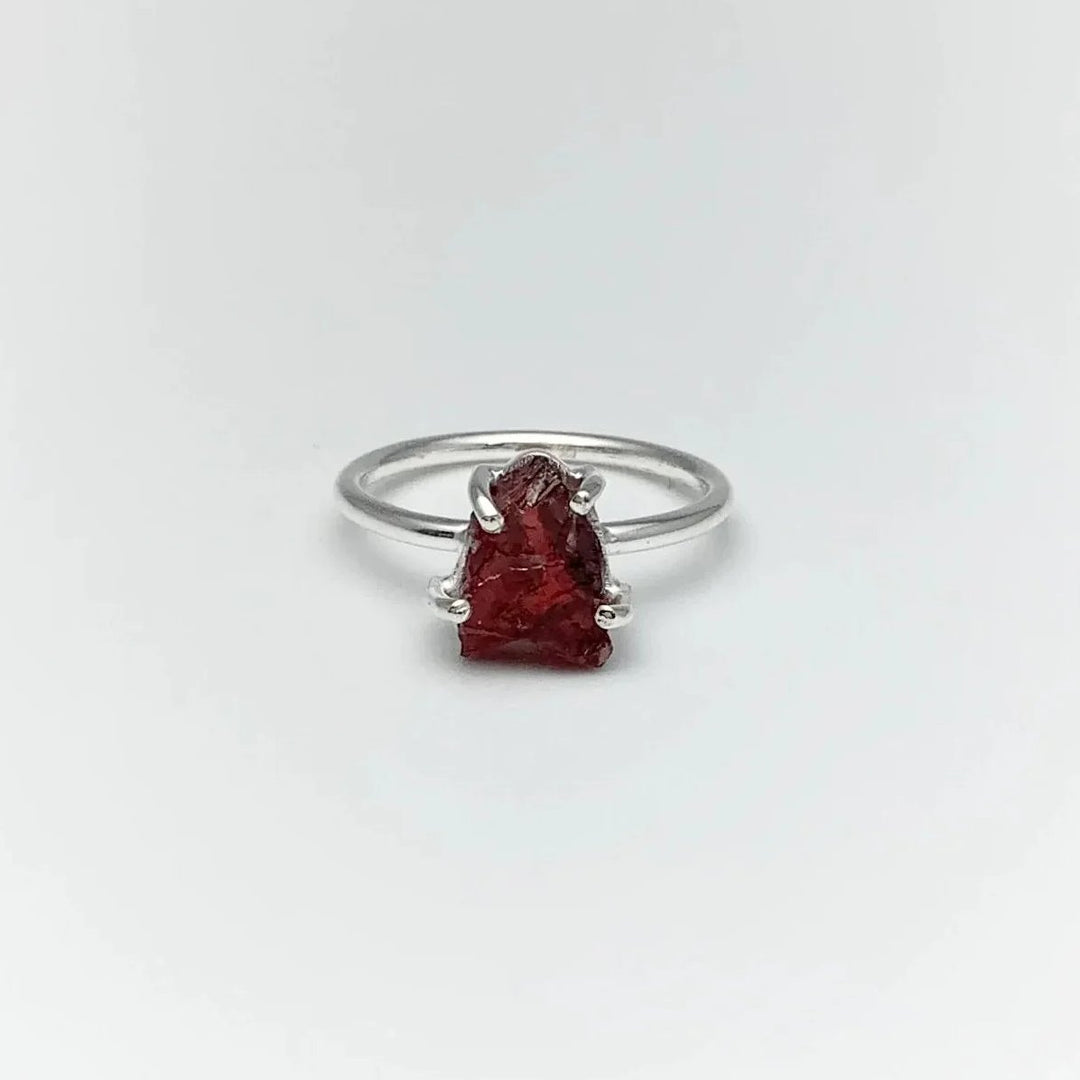 Raw Garnet Ring