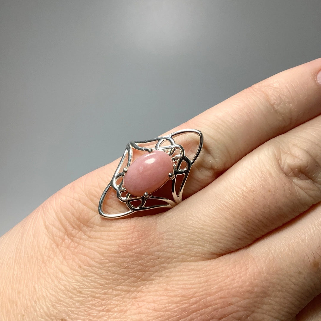 Pink Peruvian Opal Ring