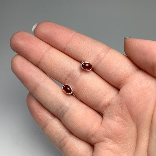 Garnet Stud Earrings