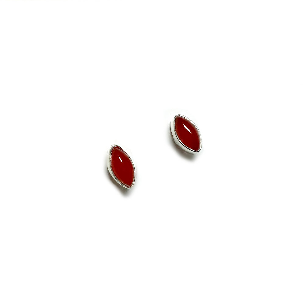 Carnelian Agate Stud Earrings