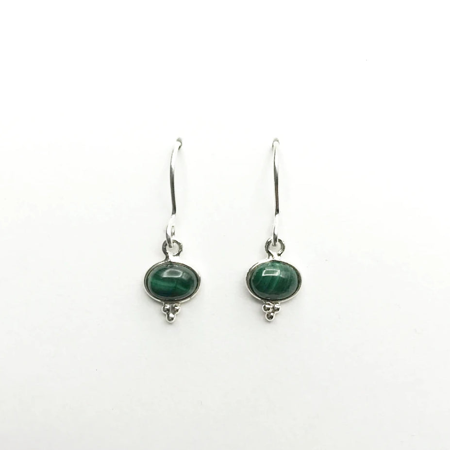 Malachite Dangle Earrings