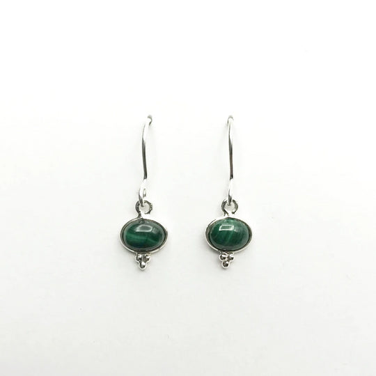 Malachite Dangle Earrings