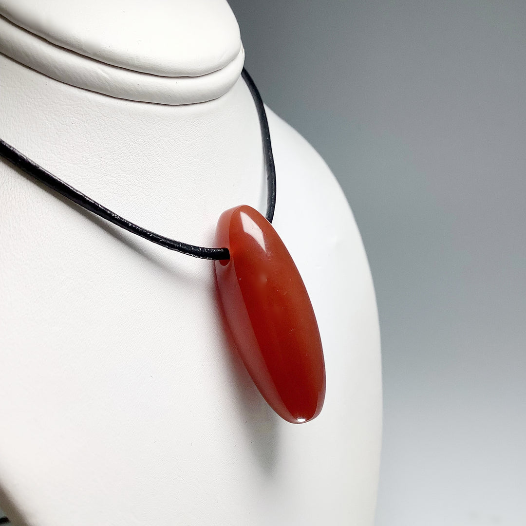 Carnelian Agate Drilled Pendant