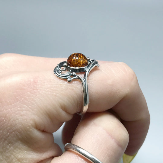 Cognac Amber Ring