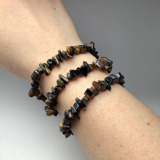 Tiger Eye Chip Beaded Bracelet