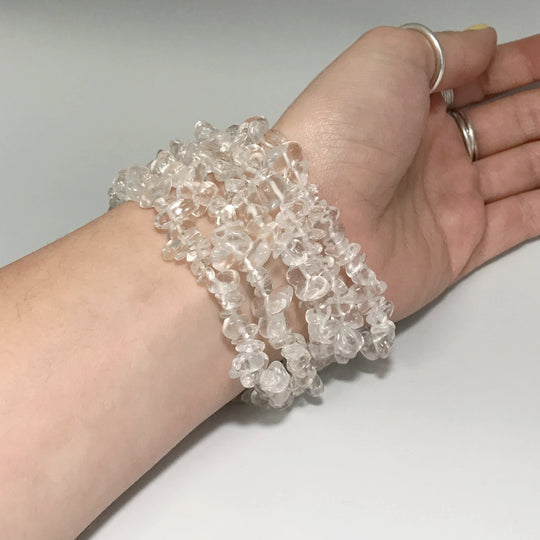 Quartz Chip Beaded Bracelet