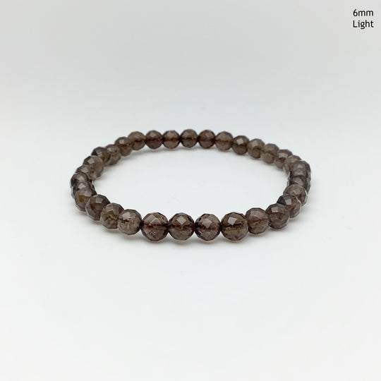 Smoky Quartz Faceted Beaded Bracelet