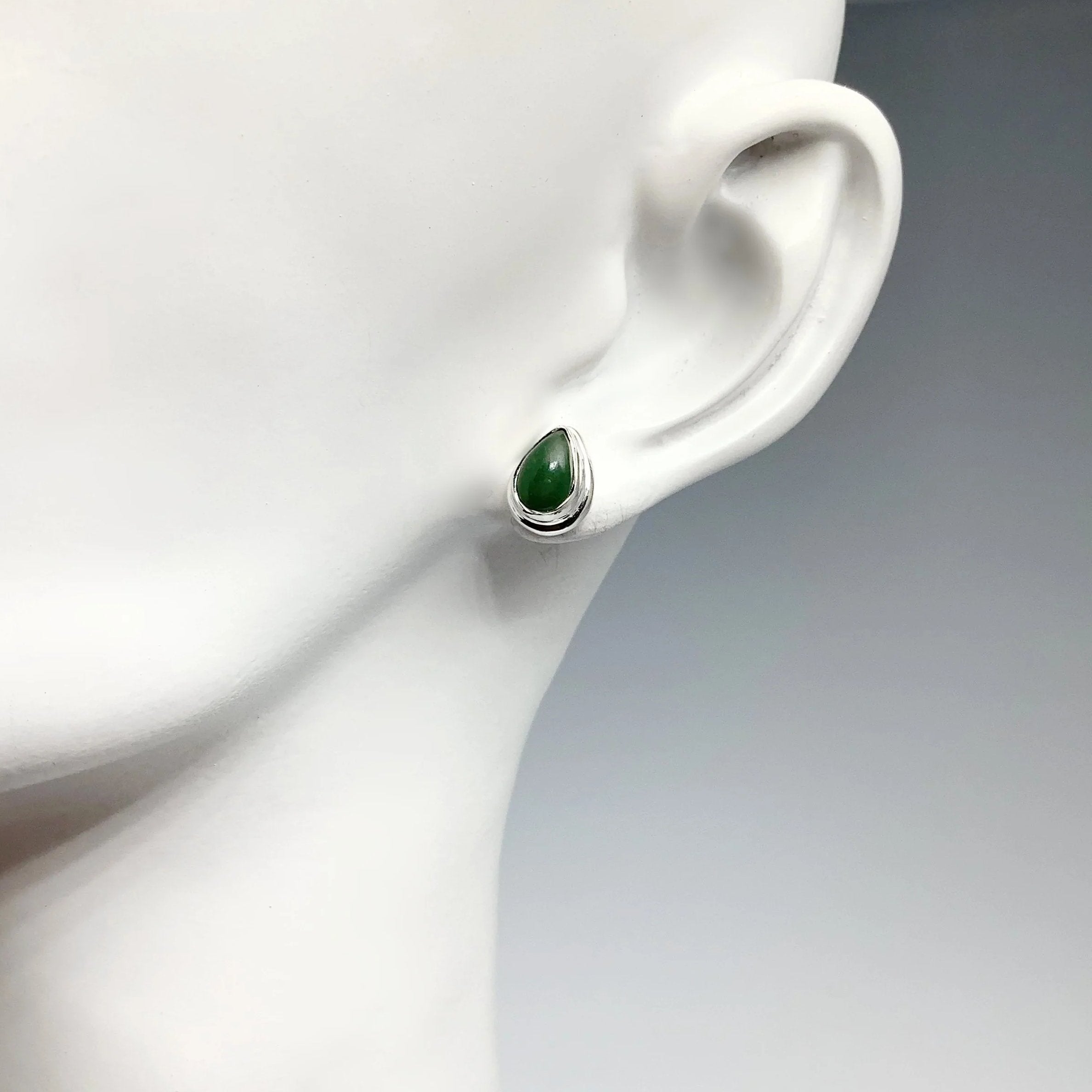 Green Aventurine Stud Earrings