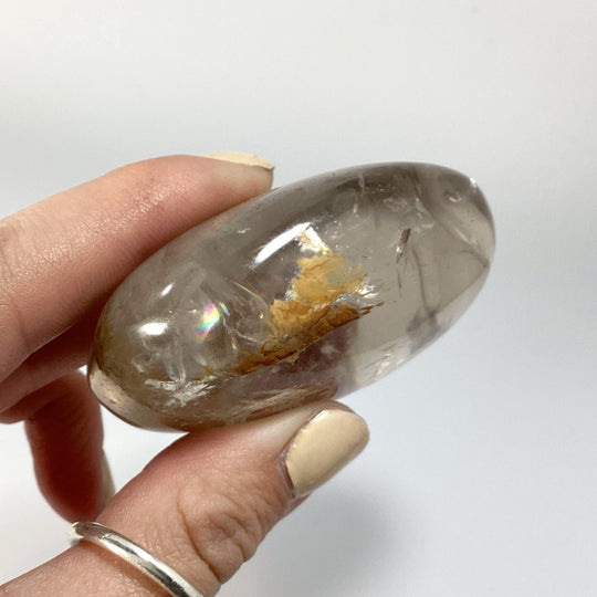 Smoky Quartz with Hematoid Inclusions Tumble