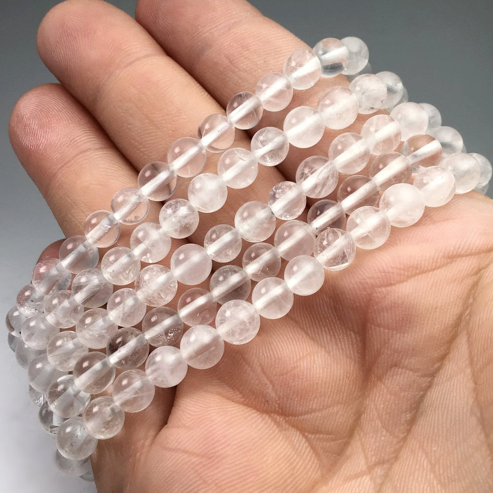 Milky Quartz Beaded Bracelet