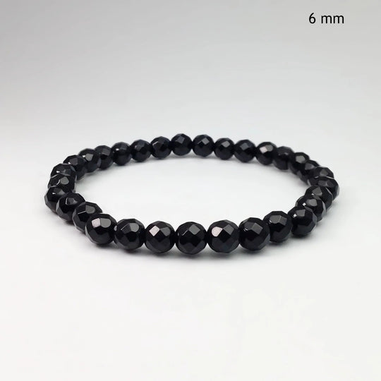 Black Onyx Faceted Beaded Bracelet