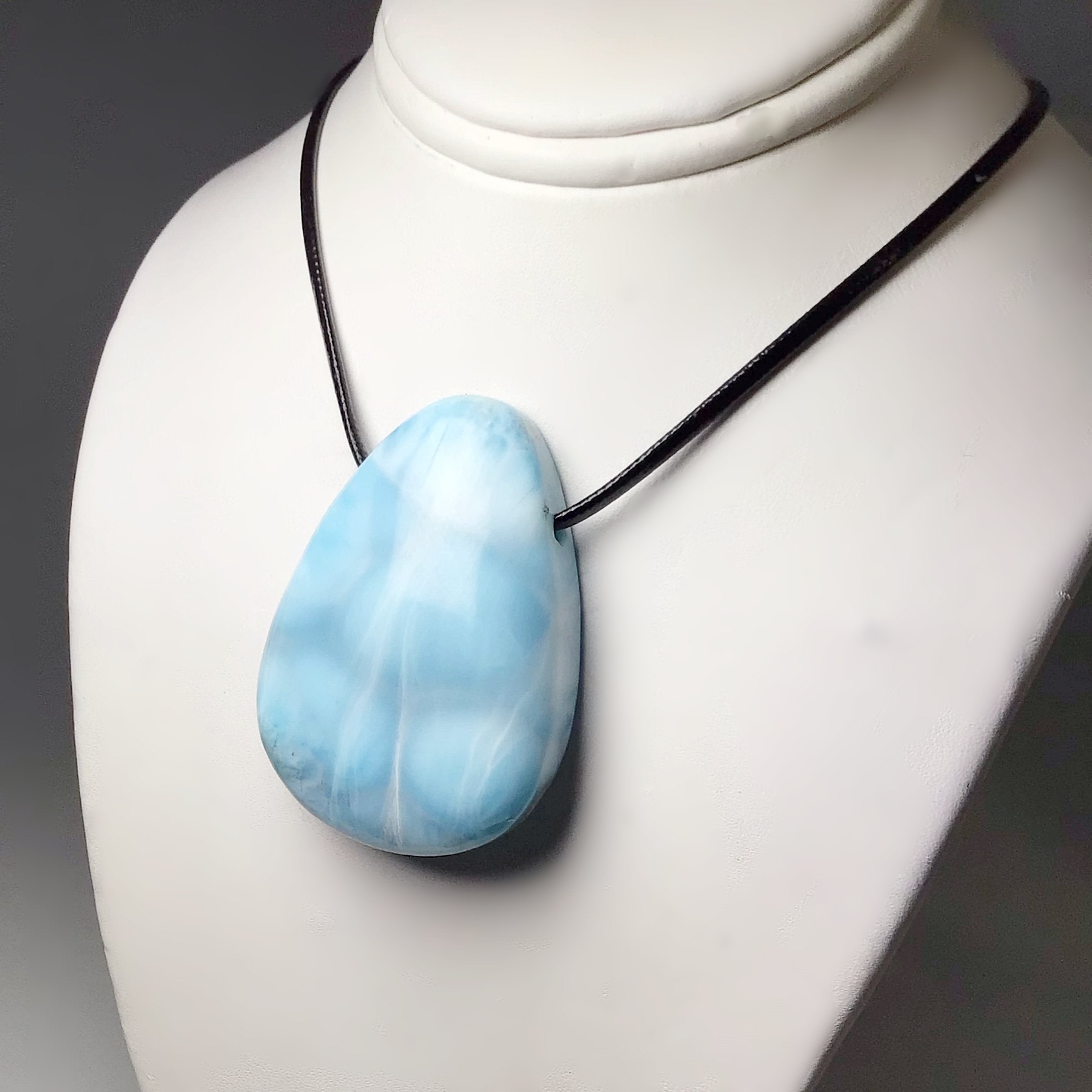 Larimar Drilled Pendant