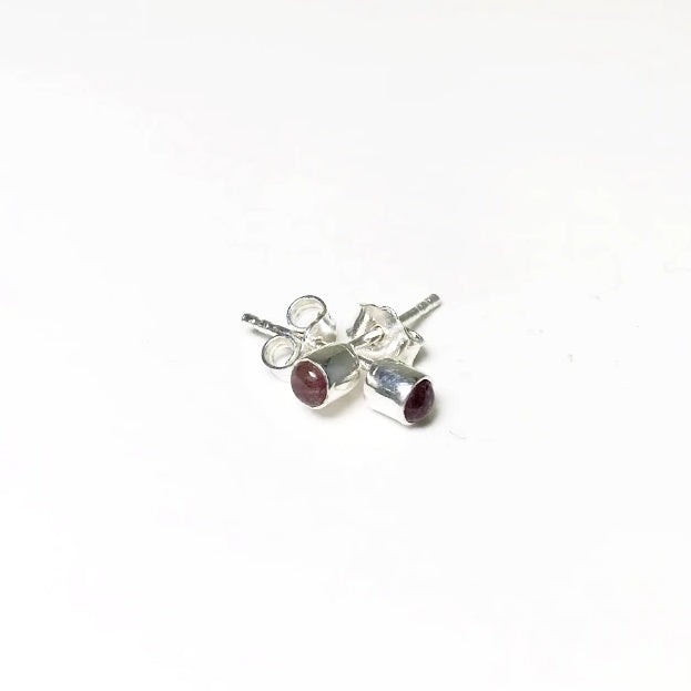 Pink Tourmaline Stud Earrings