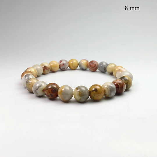 Natural Crazy Lace Agate Beaded Bracelet