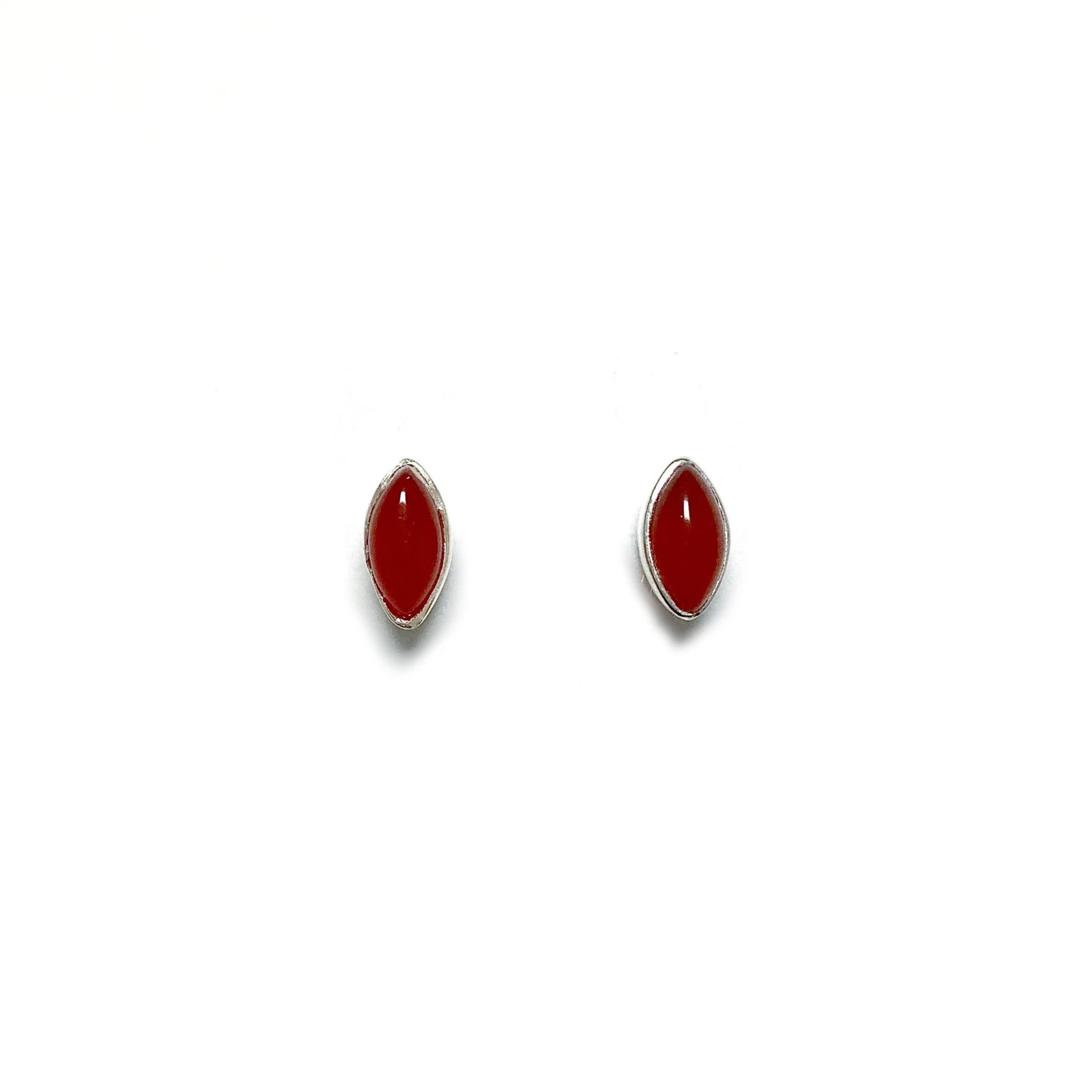 Carnelian Agate Stud Earrings