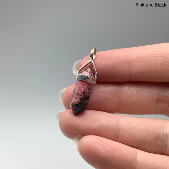 Rhodonite Double Terminated Point Pendant