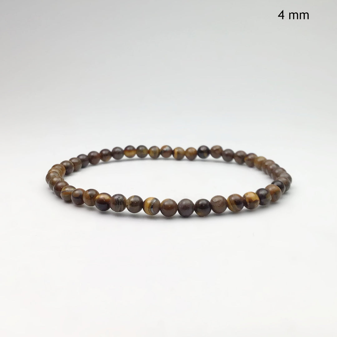 Brown Gold Tiger Iron Beaded Bracelet