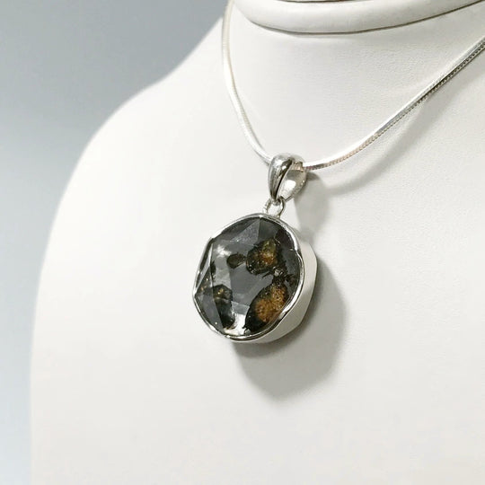 Sericho Meteorite Faceted Pendant