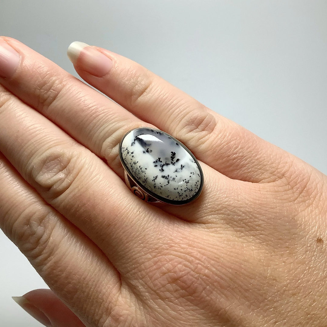 Dendritic Opal Ring