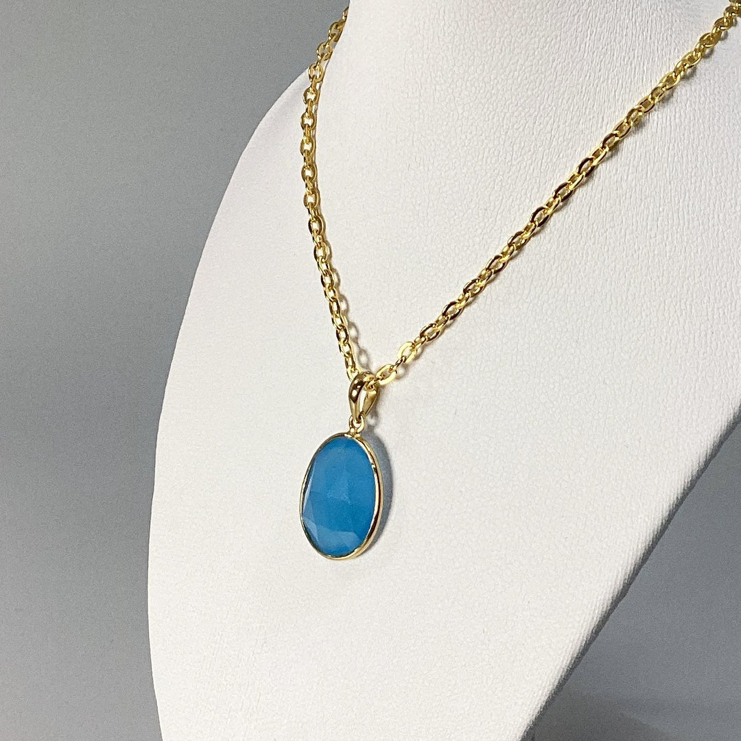 Blue Chalcedony Pendant