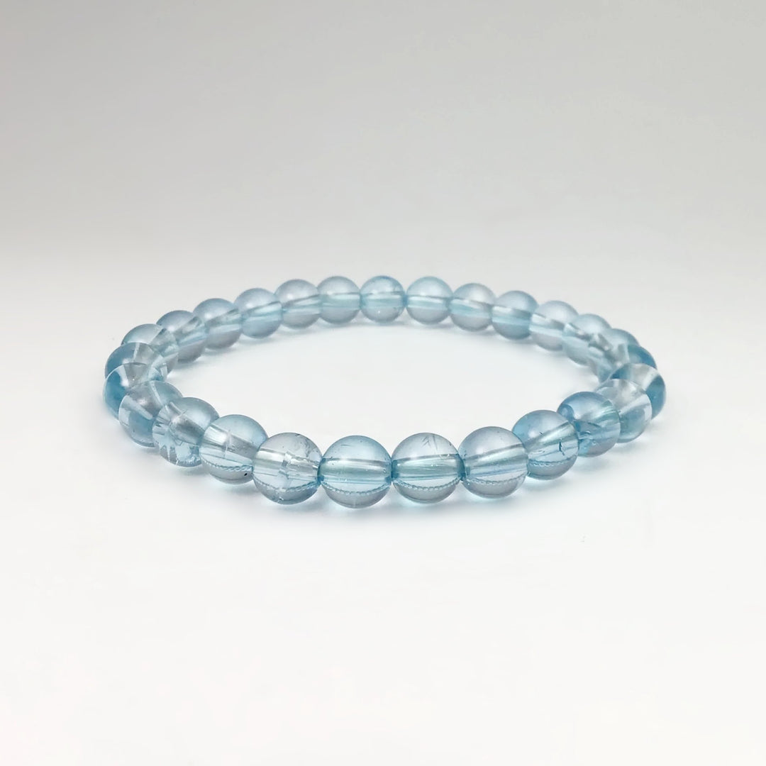 Blue Topaz Beaded Bracelet - High Quality