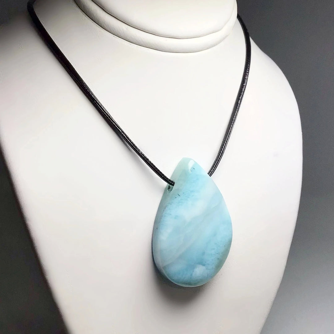 Larimar Drilled Pendant