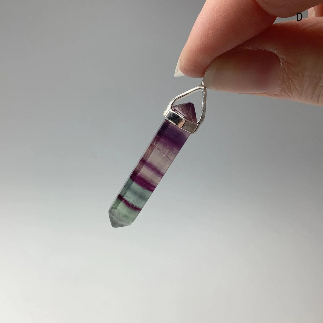 Fluorite Double Terminated Point Pendant