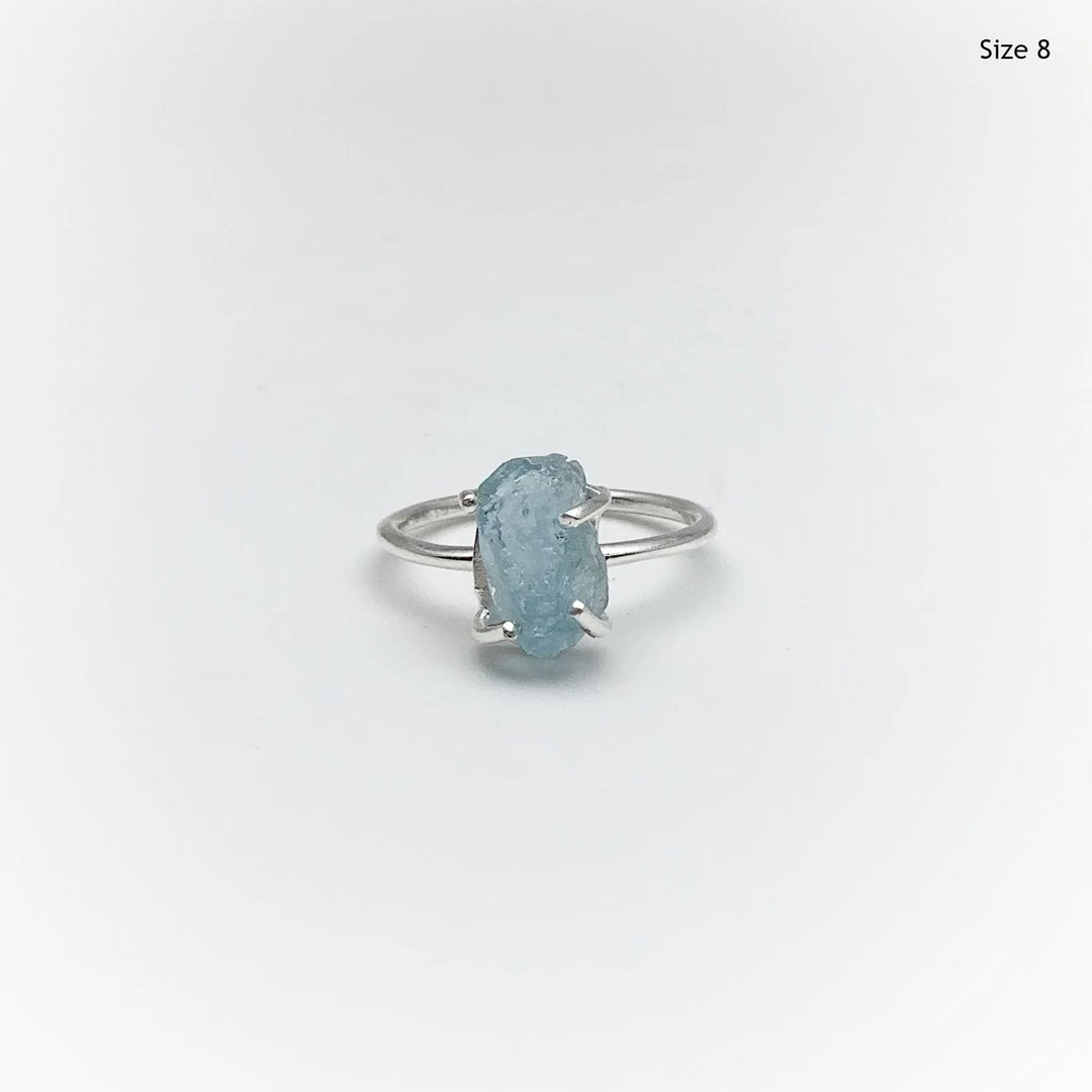 Raw Aquamarine Ring