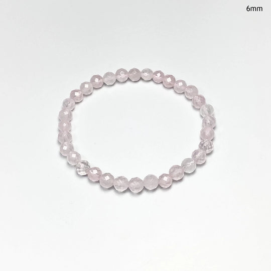 Rose Quartz Faceted Beaded Bracelet