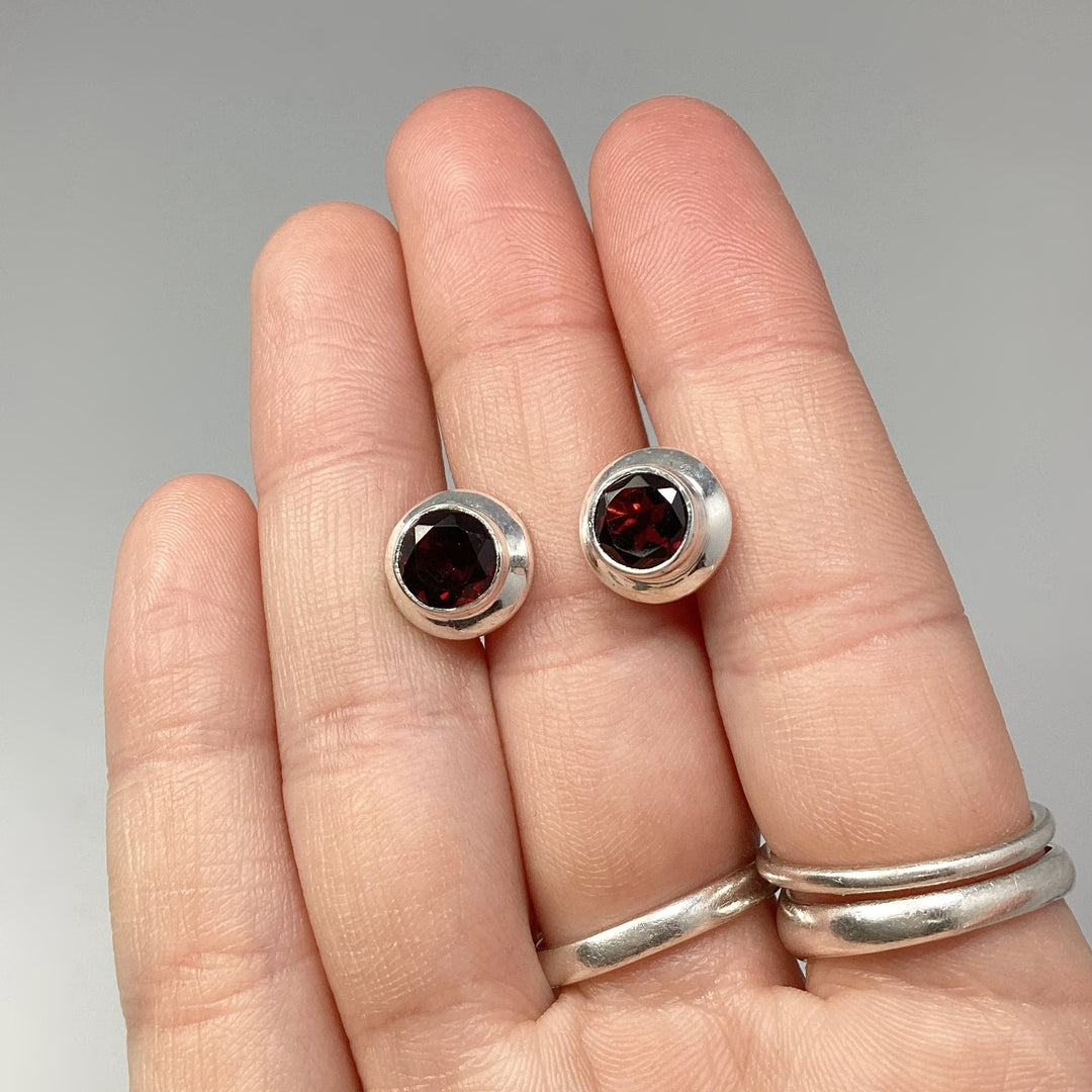 Garnet Stud Earrings