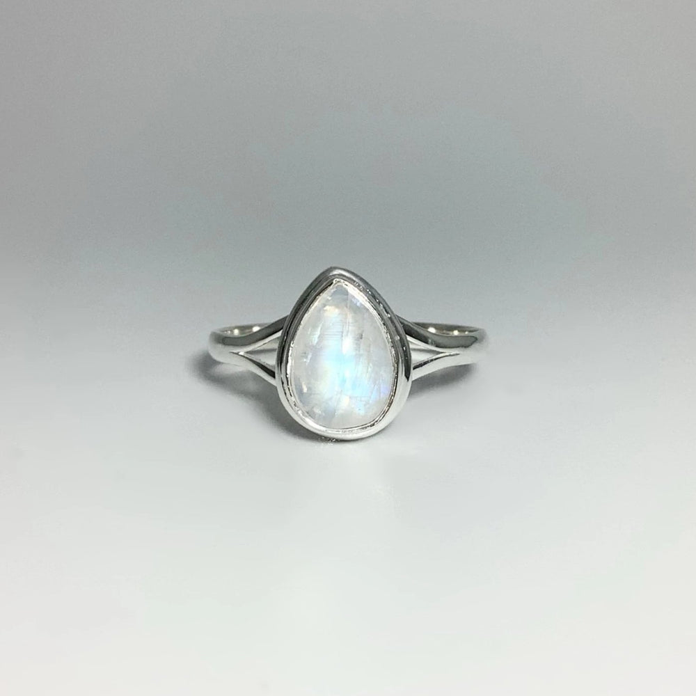 Rainbow Moonstone Ring