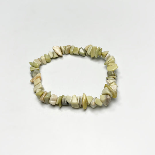 Butter Jade Chip Beaded Bracelet