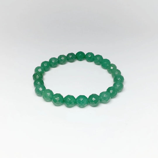 Green Aventurine Faceted Beaded Bracelet