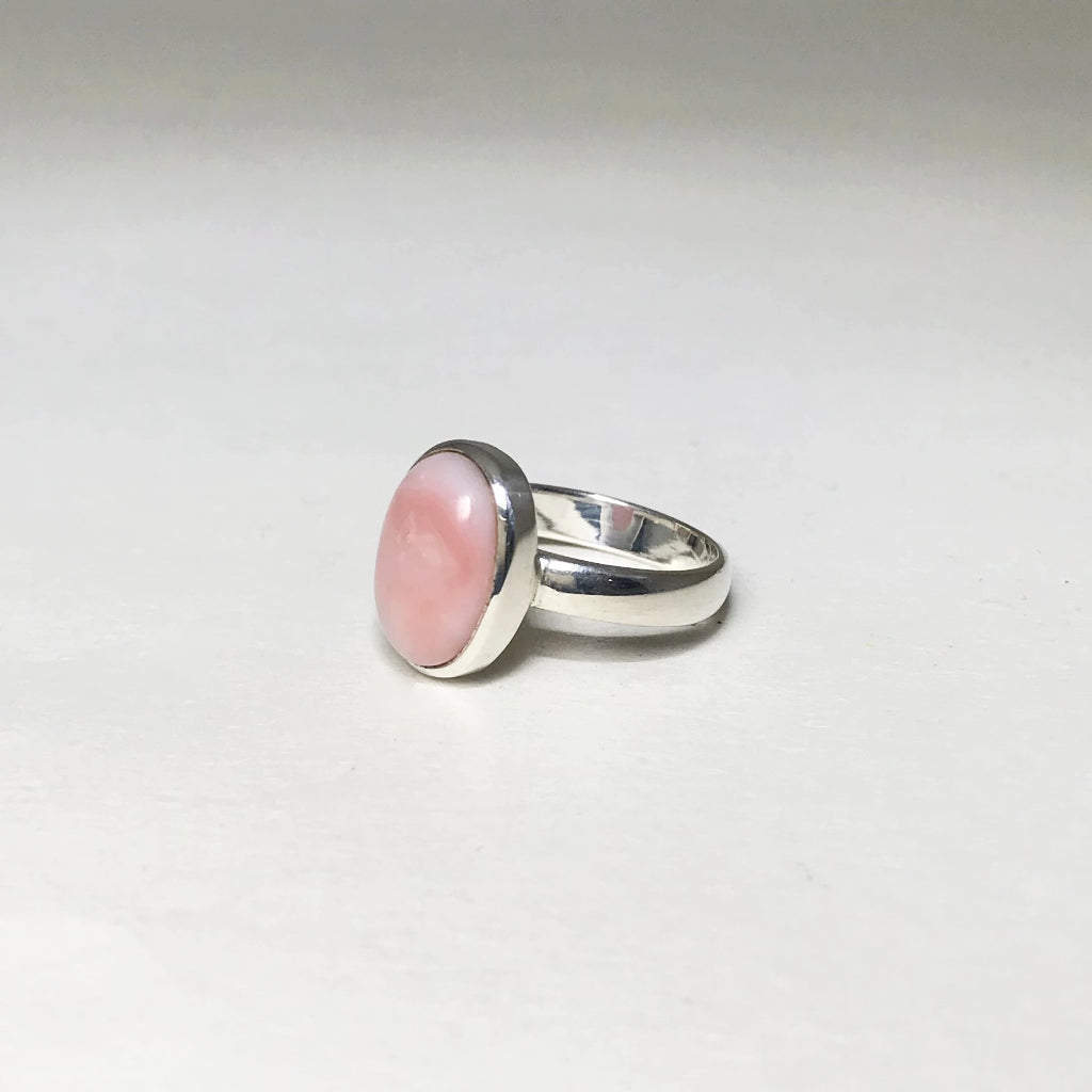 Pink Peruvian Opal Ring