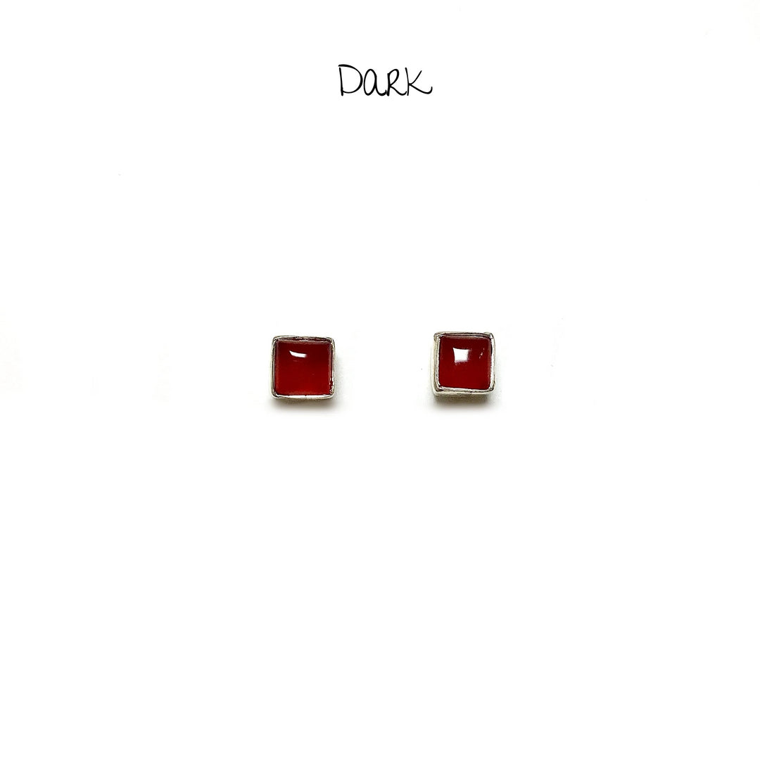 Carnelian Agate Stud Earrings