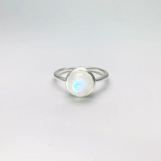 Rainbow Moonstone Ring