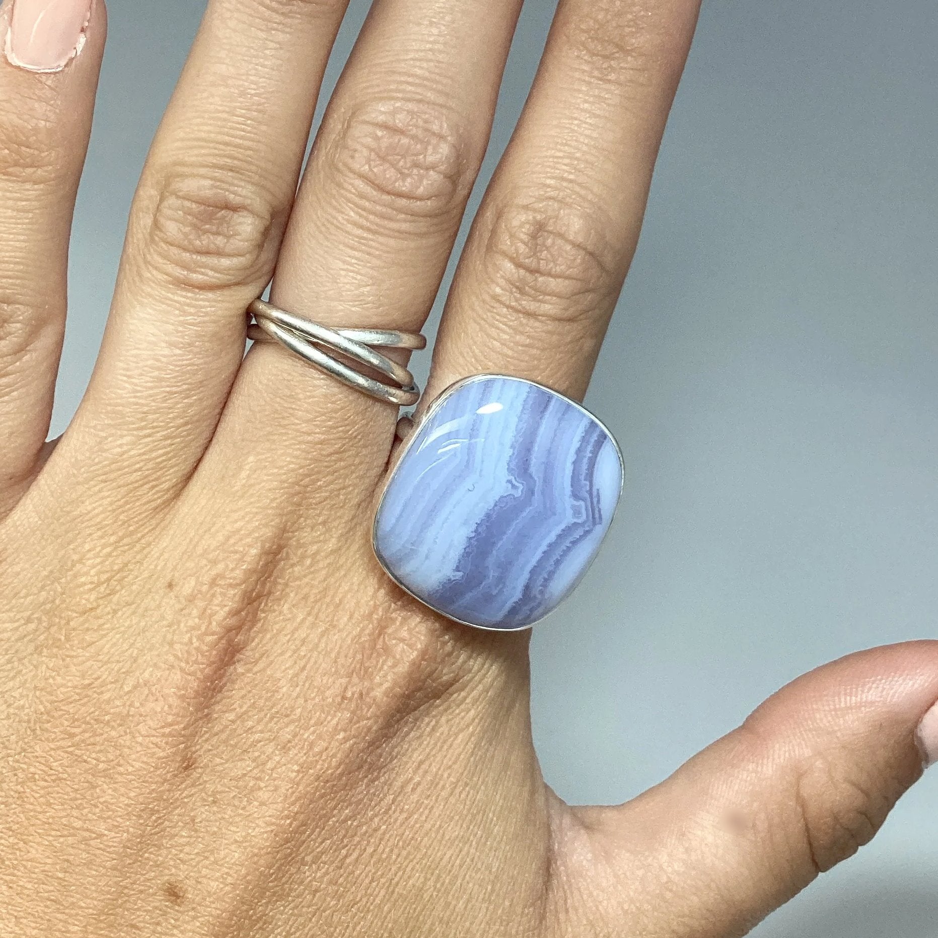 Blue Lace Agate Ring