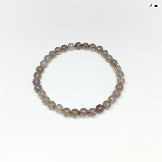 Grey Agate Beaded Bracelet