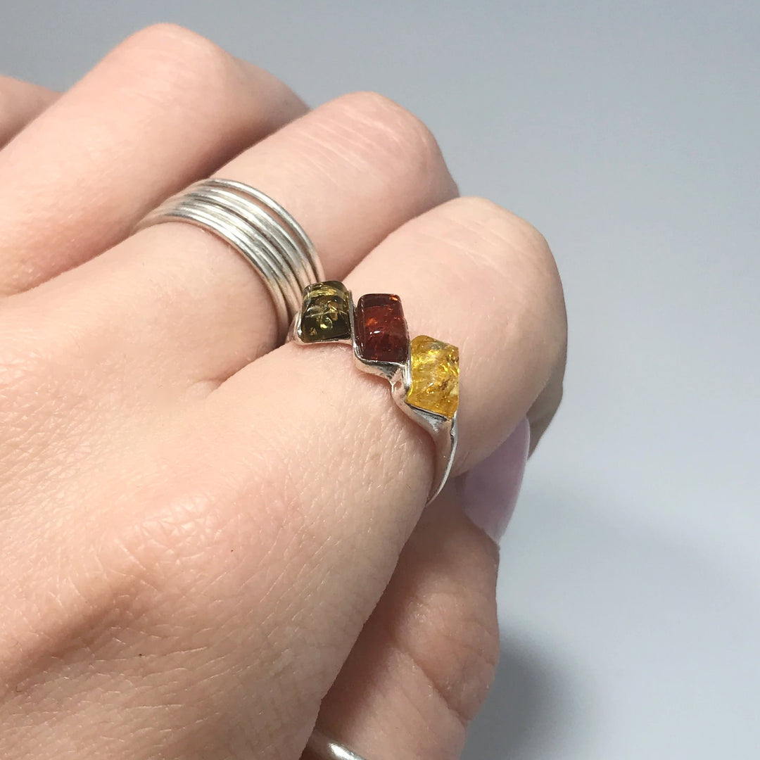 Mixed Amber Ring