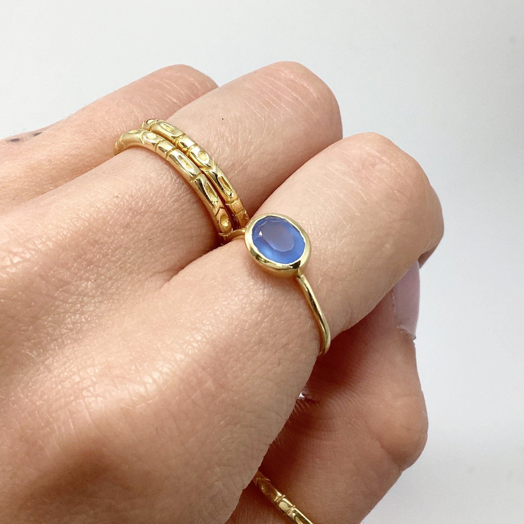 Blue Chalcedony Ring