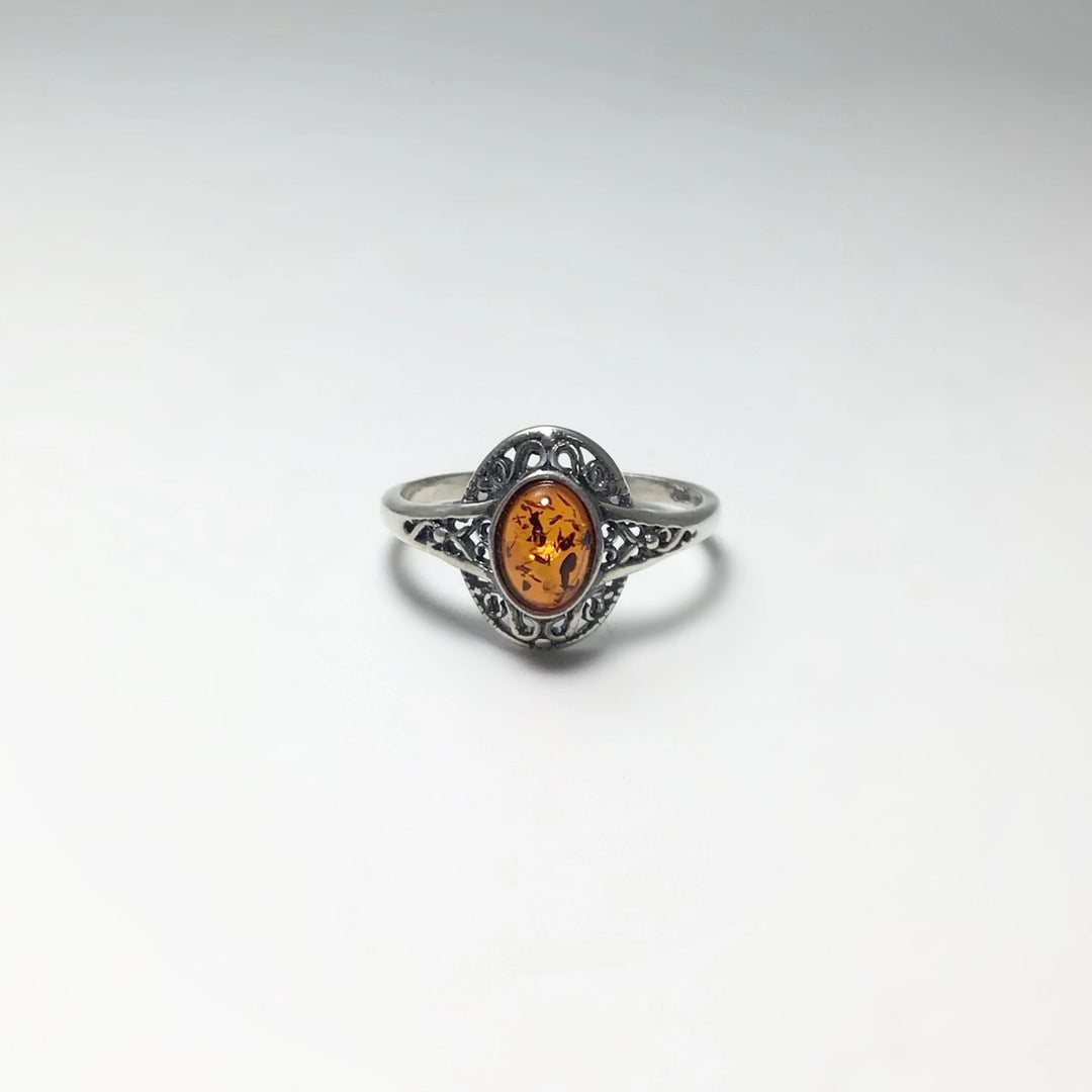 Cognac Amber Ring