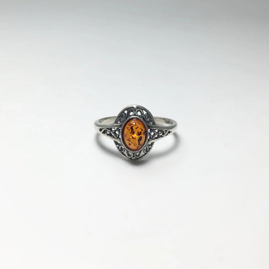 Cognac Amber Ring