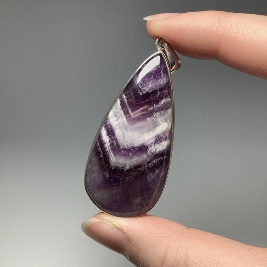 Chevron Amethyst Pendant