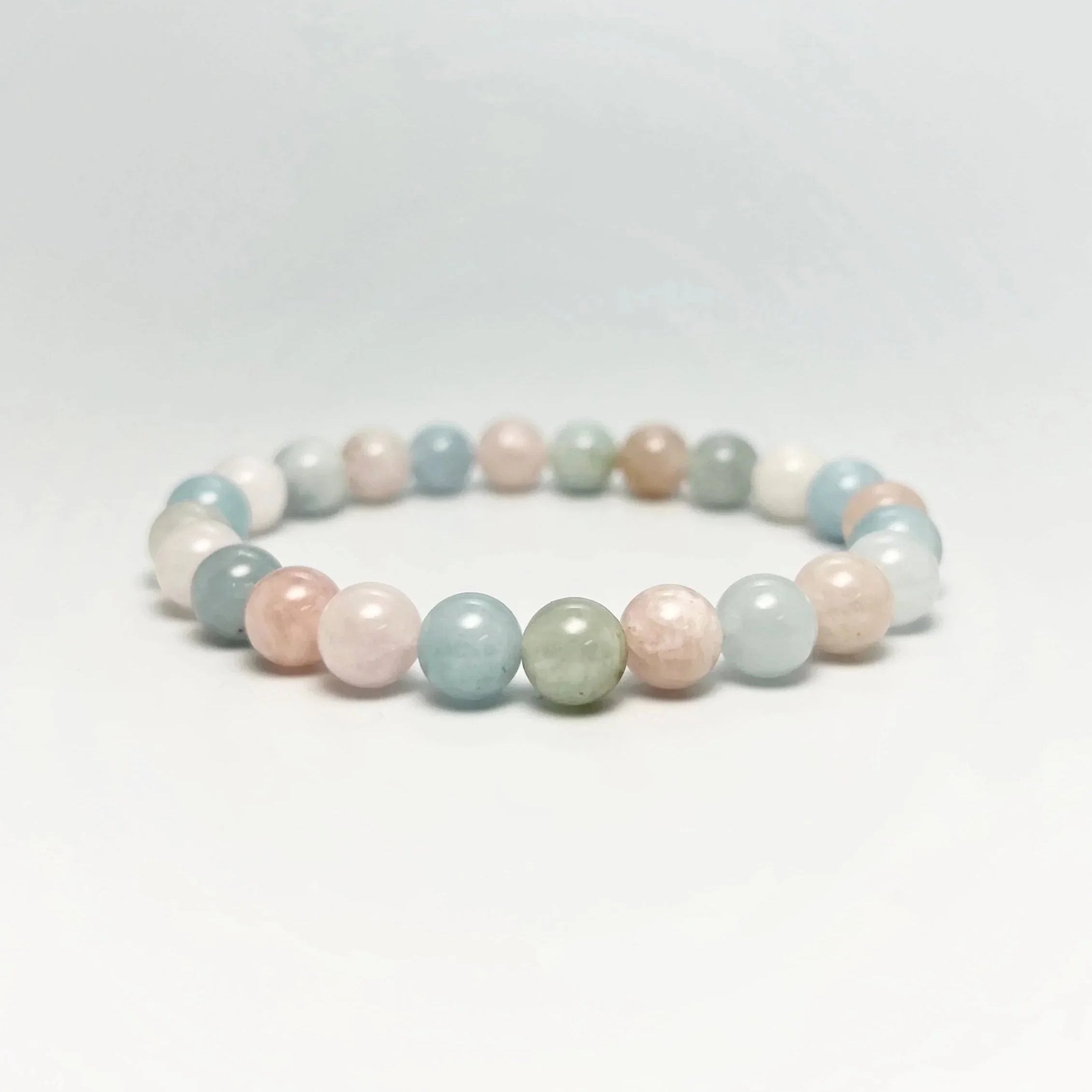 Morganite Beaded Bracelet