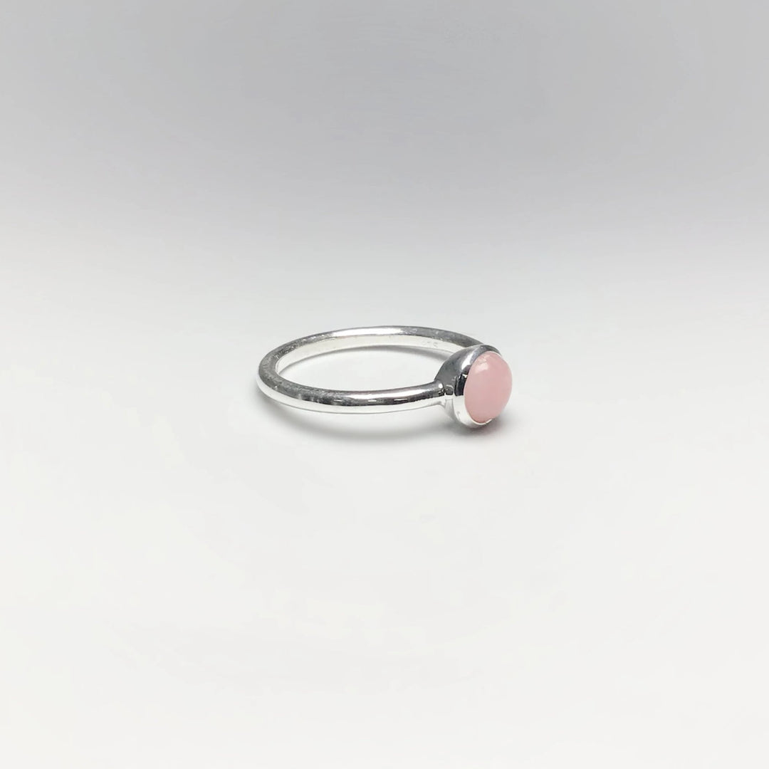 Pink Peruvian Opal Ring