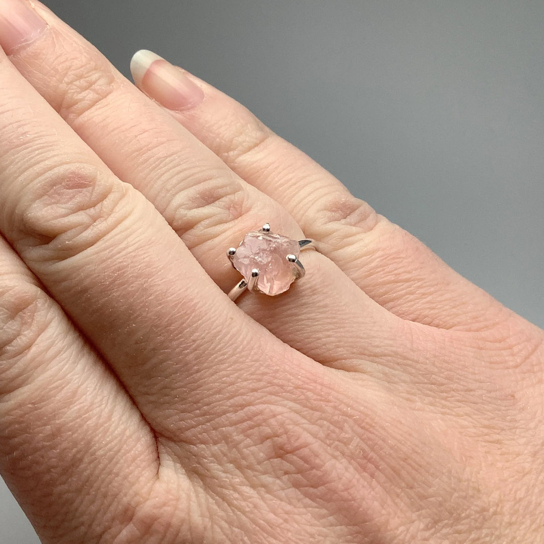 Raw Rose Quartz Ring