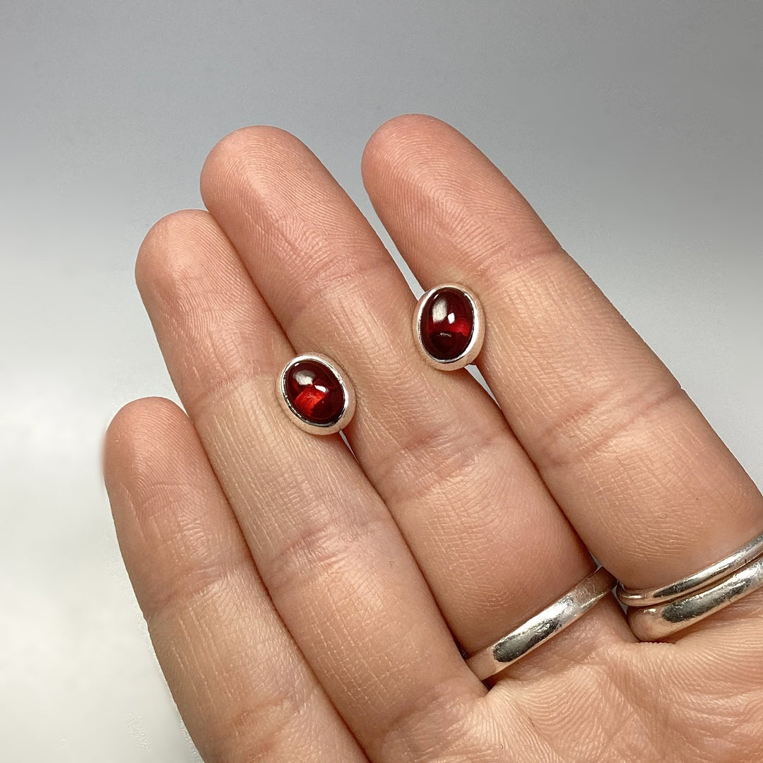 Garnet Stud Earrings